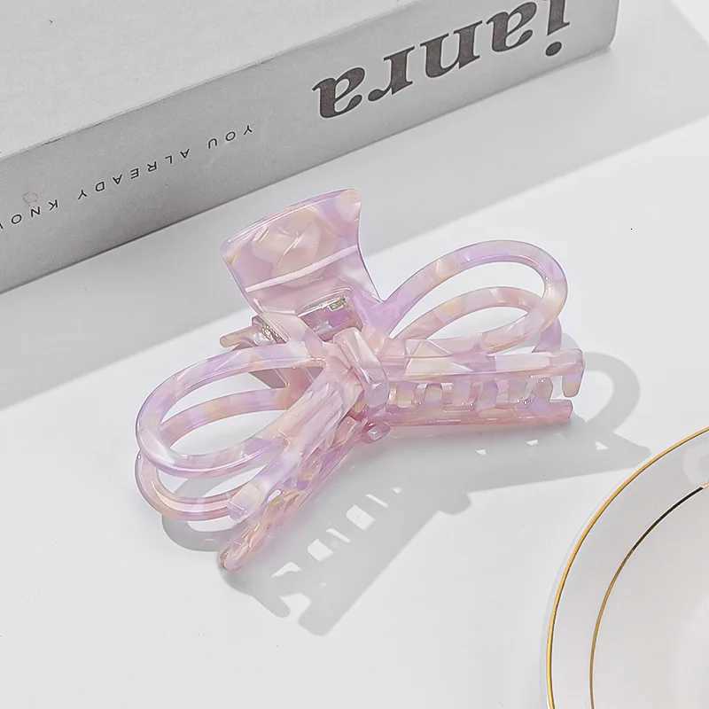 1pc Acetic acid hair clip bow womens back of the head hair clip large headband simple hair clip temperament shark clipW254021