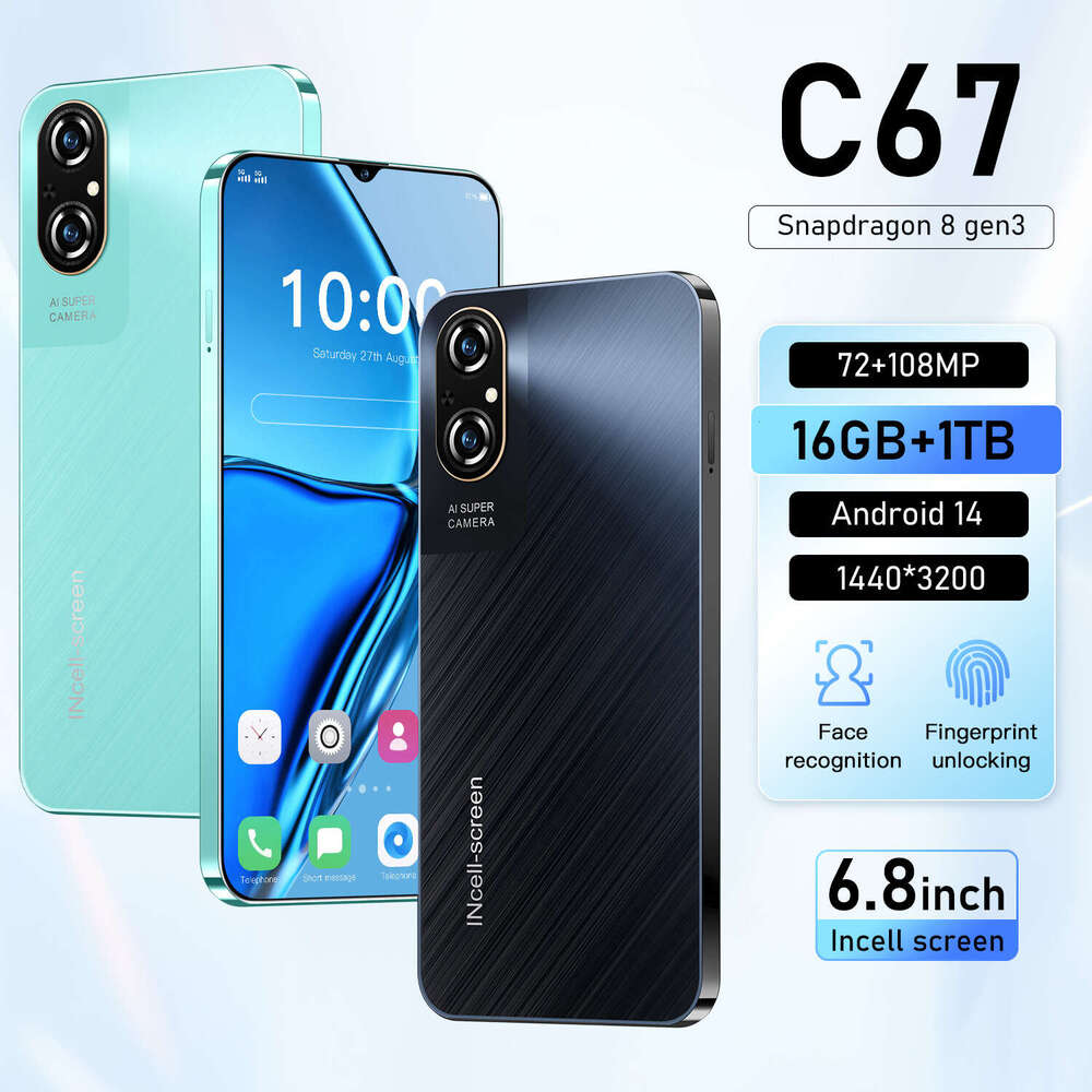 New C67 Phone Inch Incell Screen True G Version Android Smartphone