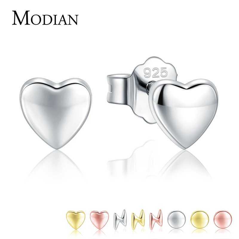 Modian New 6 Style Real 925 Sterling Silver Stars Moon Exquisite Fashion Simple Stud Earrings For Women Triangle Jewelry Brincos J251021