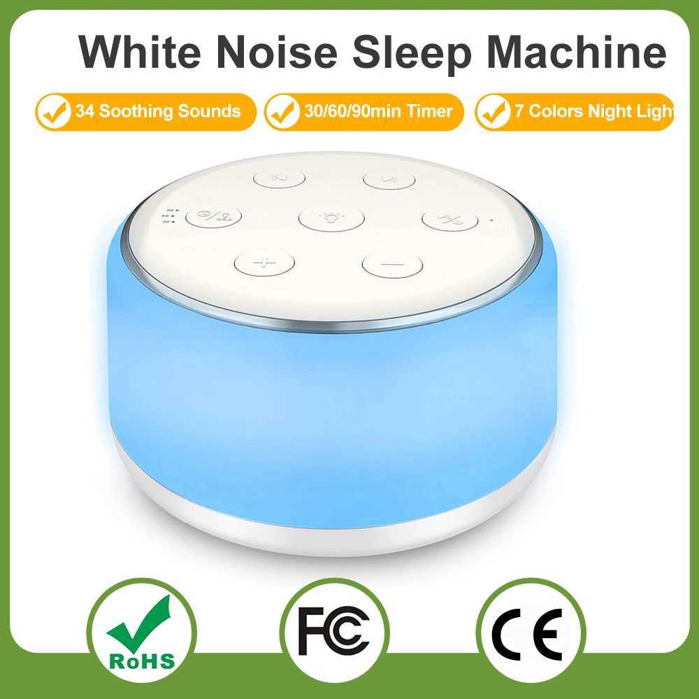 White Noise Machine Desktop Sleep Sound Machine for Baby Sleep Soother 7 Colors Night Lights 34 Soothing Sounds and Timer J251121
