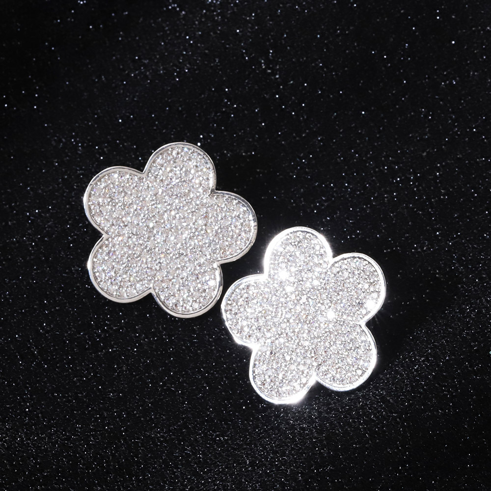 Gold earrings Zircon inlaid fashionable temperament classic retro elegant compact earrings free shipping Designer earrings luxury earrings