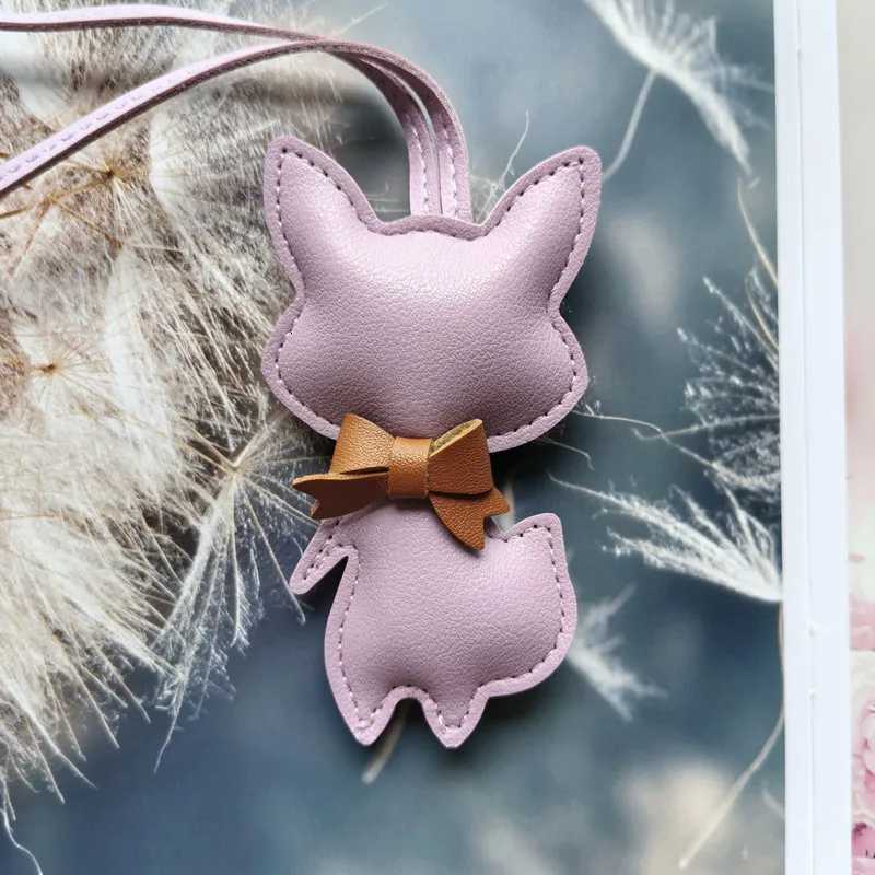 Mini Bear Keychain PU Leather Animals Keyring Hanging Ornament Backpack Handbag Charm Gift For Men Women Korean Bag Charms Y2k W251021