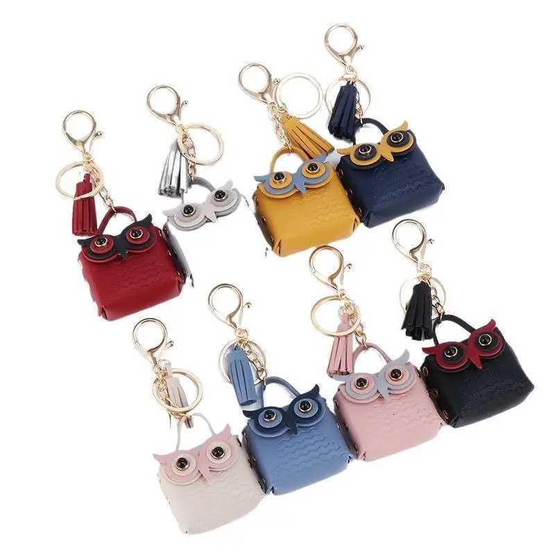 MultiPurpose Mini Owlshaped Coin Purse Bags Fashionable Backpack Decoration Keychain Earphone Bag For Women Girls Small Pouch W251021