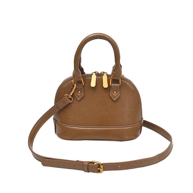 New Autumn And Winter Retro Style Women's Shoulder Bag Designer Bag With Color Block Splicing Luxury Handbag Trend Minimalist Pleated Pattern She