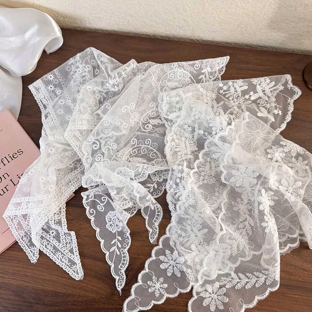 Retro Floral Lace Hair Scarf Triang Neck Scarf broidered Triang scarf for Wen Travel Photo band Fashion BandaW251021