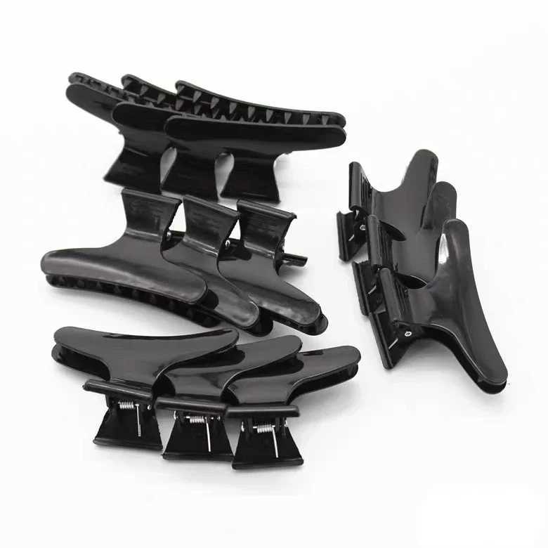 212pcs Butterfly Hairdressing Section Clips Women Girls Hair Section Claw Salon Accessories Hair Styling Holding Clamps BlackW254021