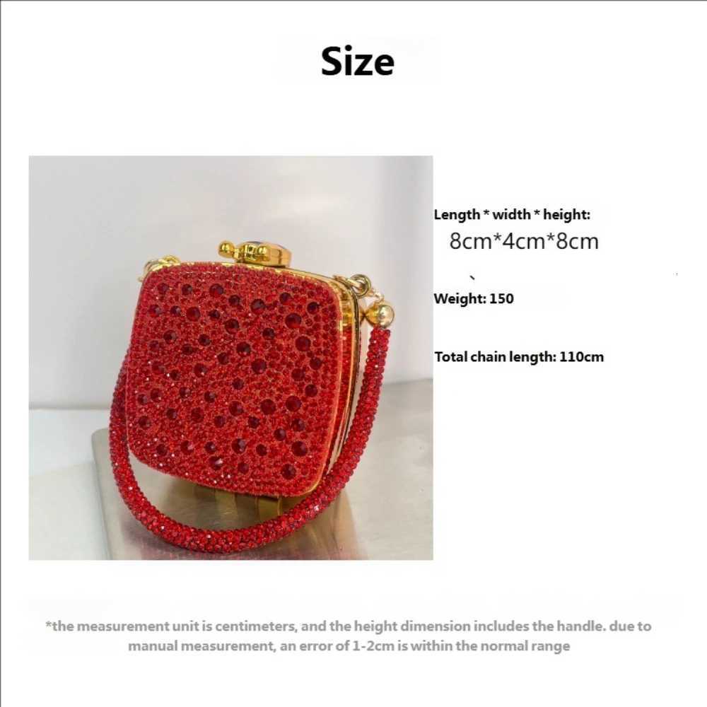 Banquet Bag for Women Highquality Acrylic Shoulder Bag with Mirror Designer Full Diamond Mini Crossbody Bag Cute Lipstick BagXJ251021