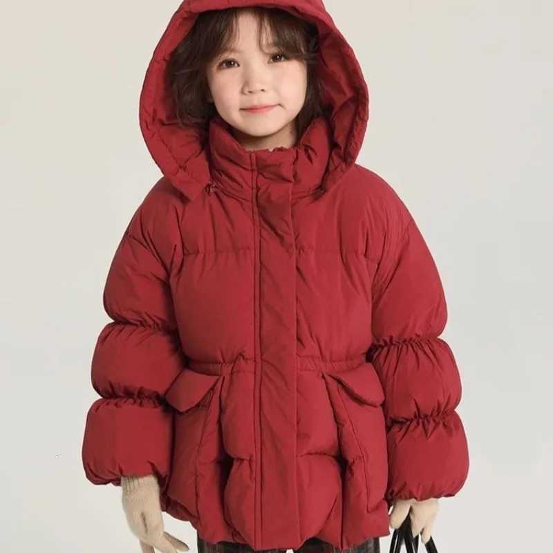 Girls Thickened Down Jacket Winter Coat Korean Style Thickened Cotton Padded Jacket for Kids 120160cm Warm Stylish Kids WearT251021