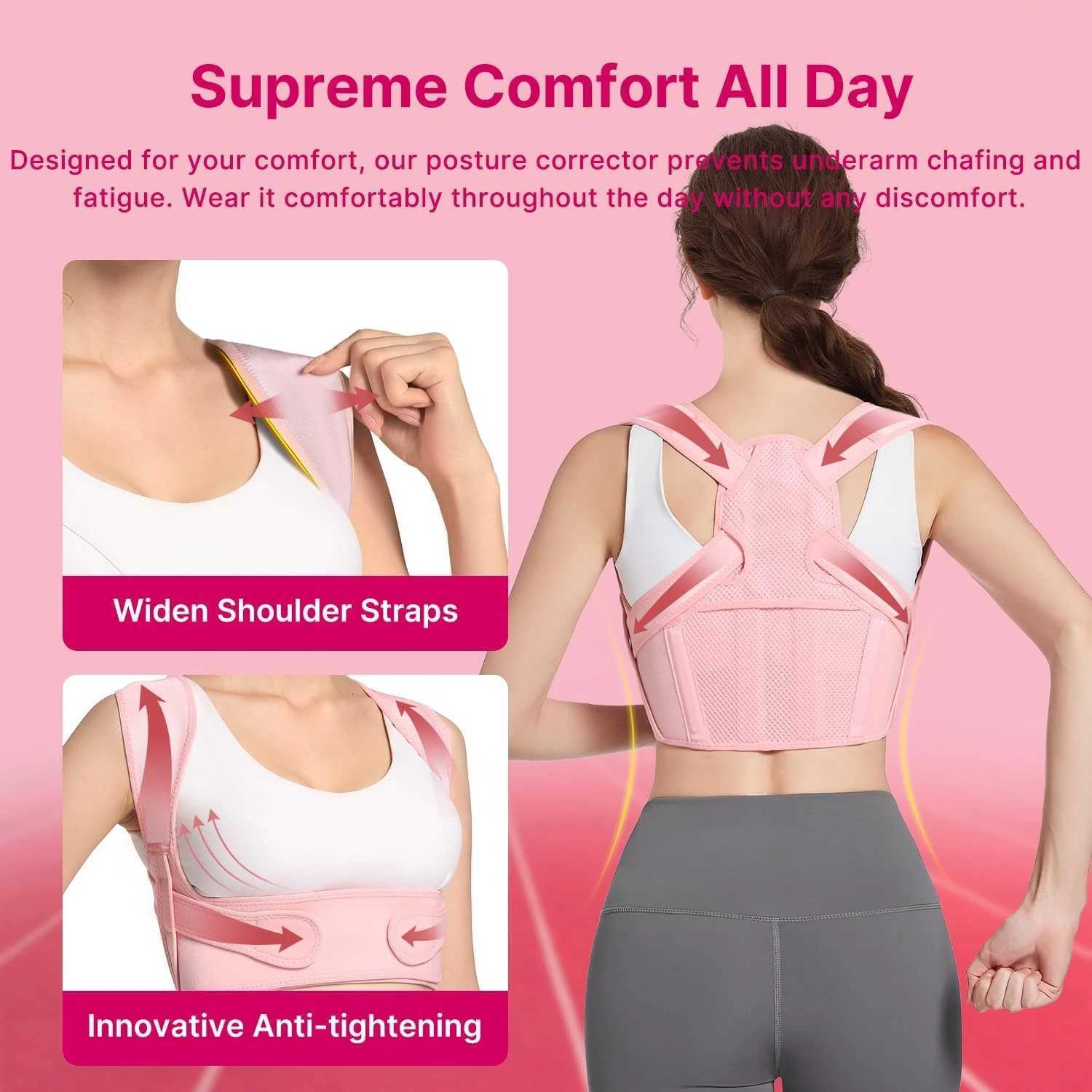 Back Brace Posture Corrector for Women and Men Shoulder Straightener Adjustable Lightweight Upper Back Brace for Neck Shoulder1 D251021