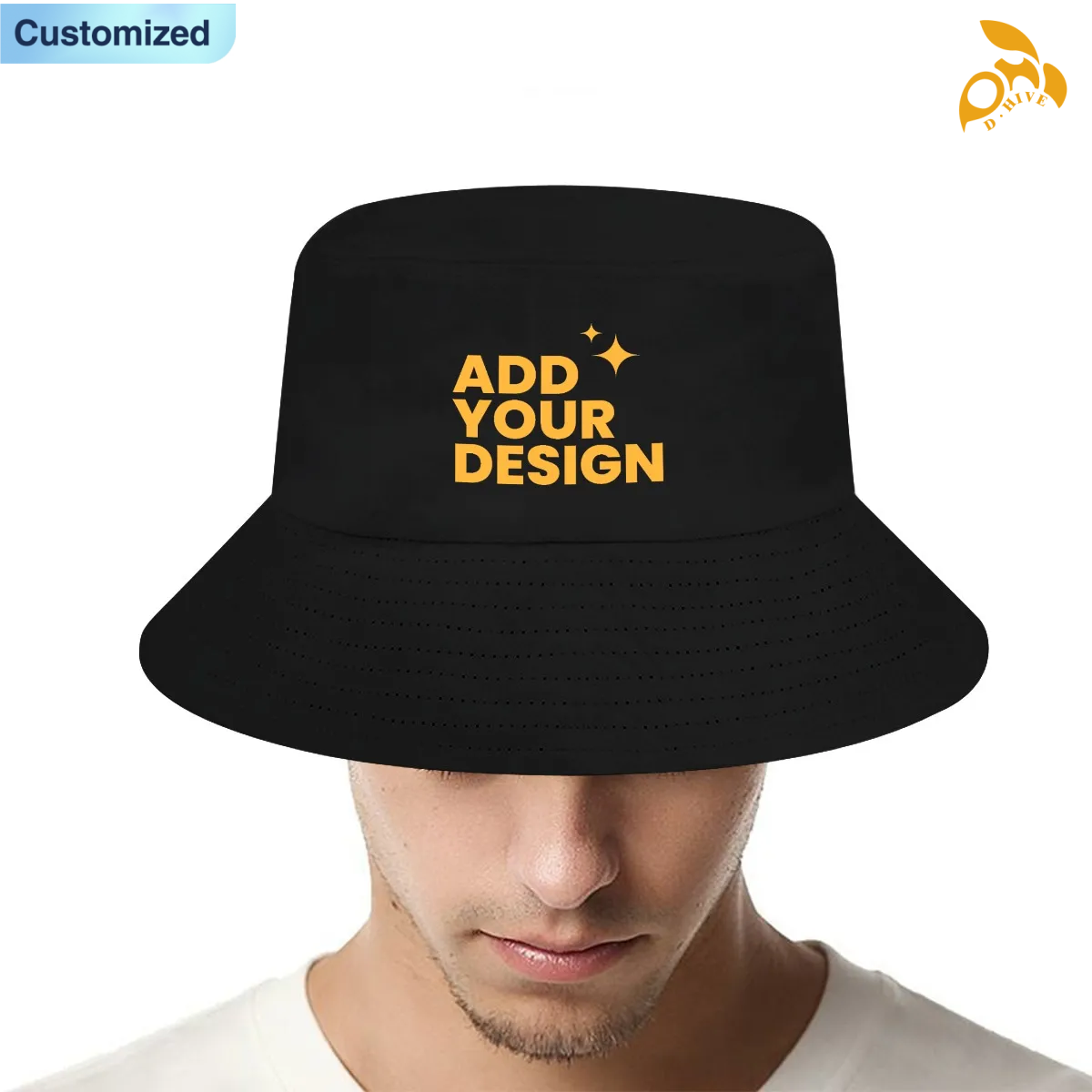 Free Shipping of Customized Adult Double Layer Bucket Hat Double-Layer Sturdy Sun-Protective Breathable Foldable Stylish All-Match Hat