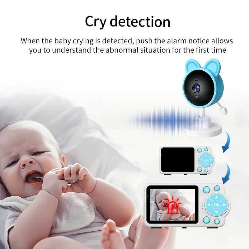Baby monitor twoway audio voice intercom infrared night vision baby camera with monitor video surveillance security protection J2511211