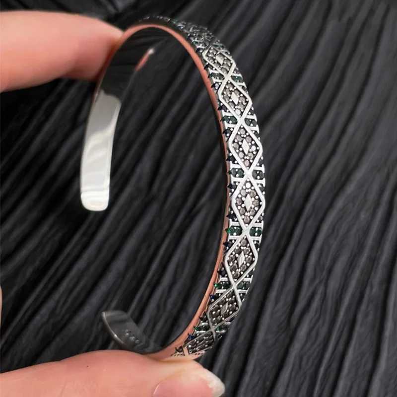 Foxanry Vintage Punk Cuff Bracelet for Women Couples New Fashion Creative Design Sparkling Zircons Wedding Bride Jewelry Gifts J251021