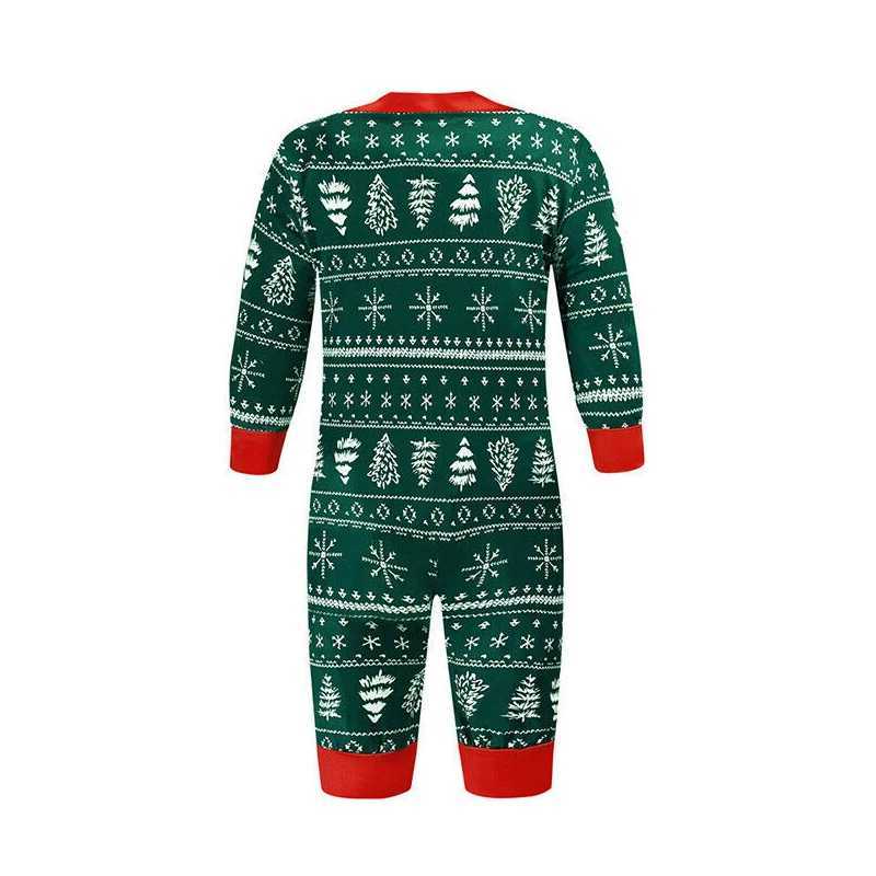 2025 Christmas Family Pajamas Set Green Family Look Matching Adult Women Mom Me Kids Xmas Clothes Sleepwear Baby Romper Outfits L251021TEIP