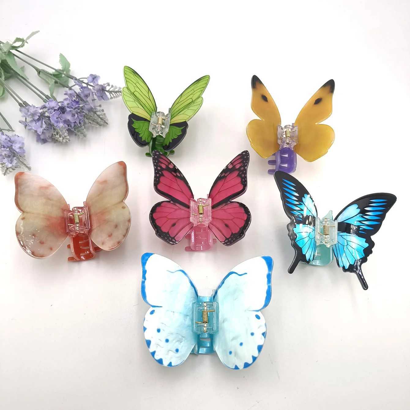 Big and Originality Butterfly Hair Claw Clips Colorful Claw Clips Accessories for Women Thin and Medium Hair styling accessoriesW254021