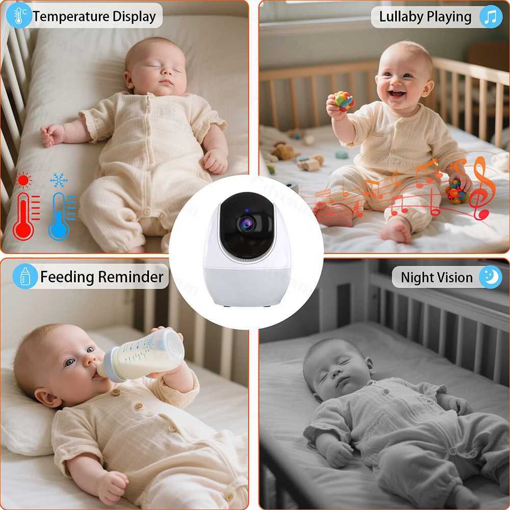 1080P HD WiFi Baby Monitor Phone APP Remote View 43 Nanny Night Light VOX HD Night Vision Lullabies Temperature Monitor Camera J251121