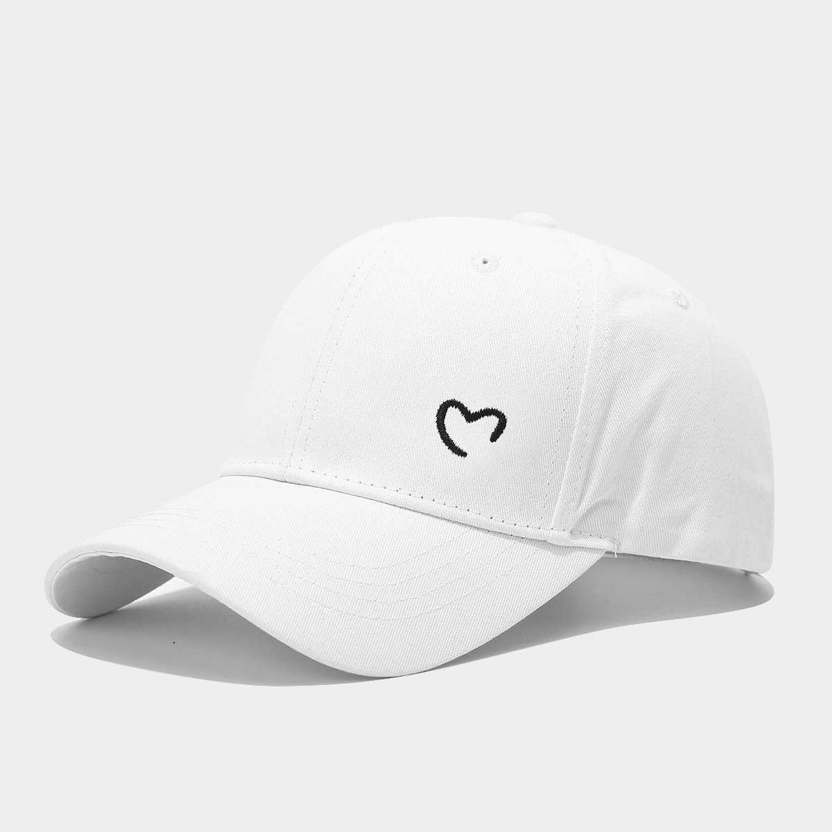 Womens Spring Summer New Outdoor Sun Protection Hat Couple Heart Side Embroidery Baseball Cap Mens Baseball Cap H251020