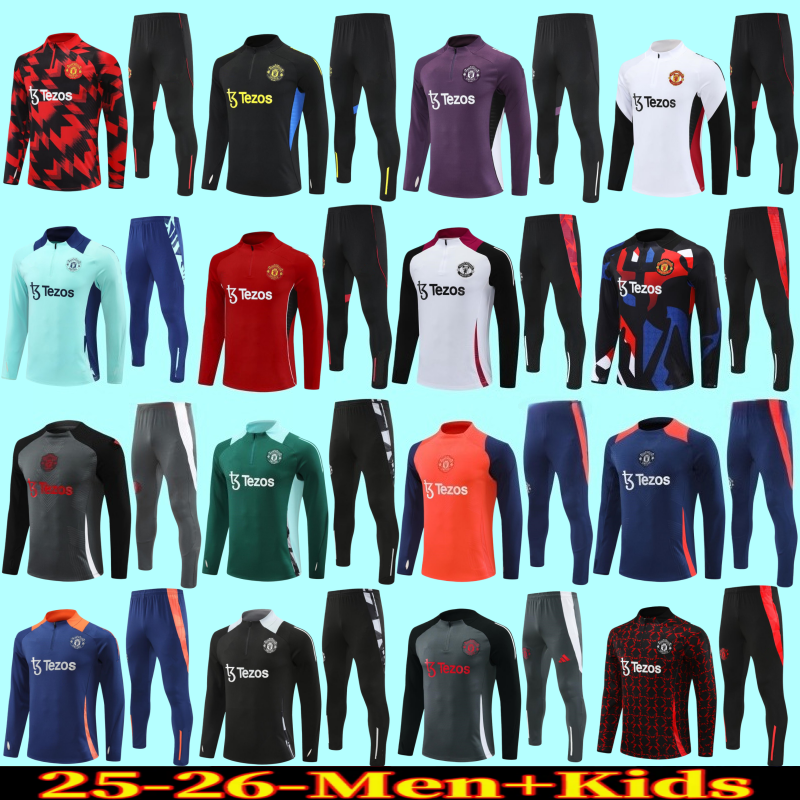2025 2026 MAINOO RASHFORD ManchEsteeES Kids Football Tracksuit 24 25 26 Men Soccer wear kit Chandal Entrenamiento Survetement united Tuta Calcio Trainingsanzug