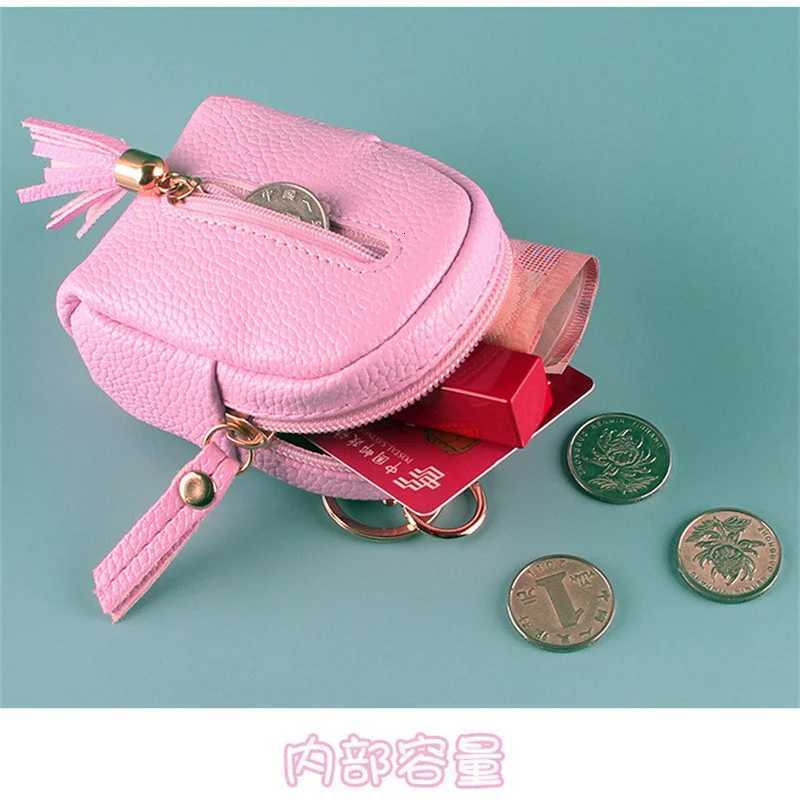 Fashion Mini Women Key Bag PU Leather Solid Color Keychain Hasp Small Key Organizer Luxury Cute Coin Purse Key Holder Wallet Key W251021