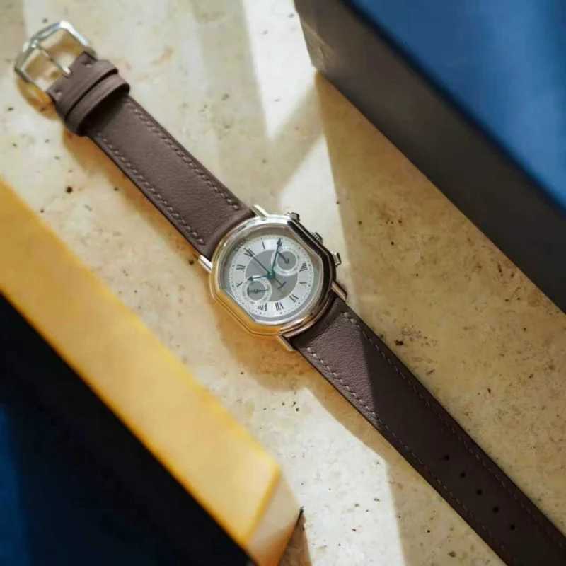 CILOA retro silver mens brand authentic light luxury 2025 new trend fashion high quality waterproof busin quartzXJ251021