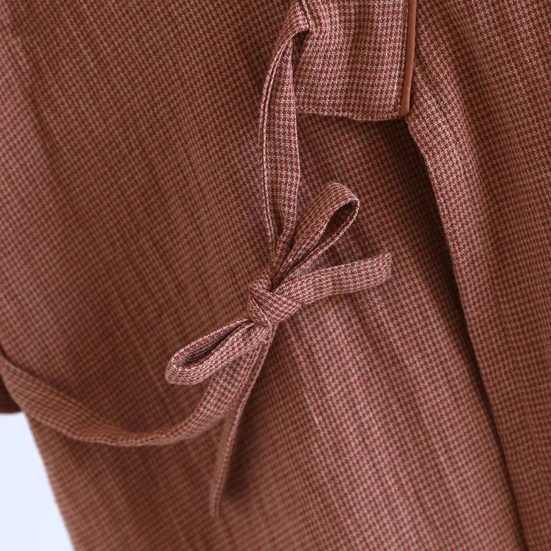 Kimono Robes with Long Pants 2 Pcs Pajamas Clothes for Mens Spring and Autumn Color Woven Plus Size Home Pyjamas Men 251021