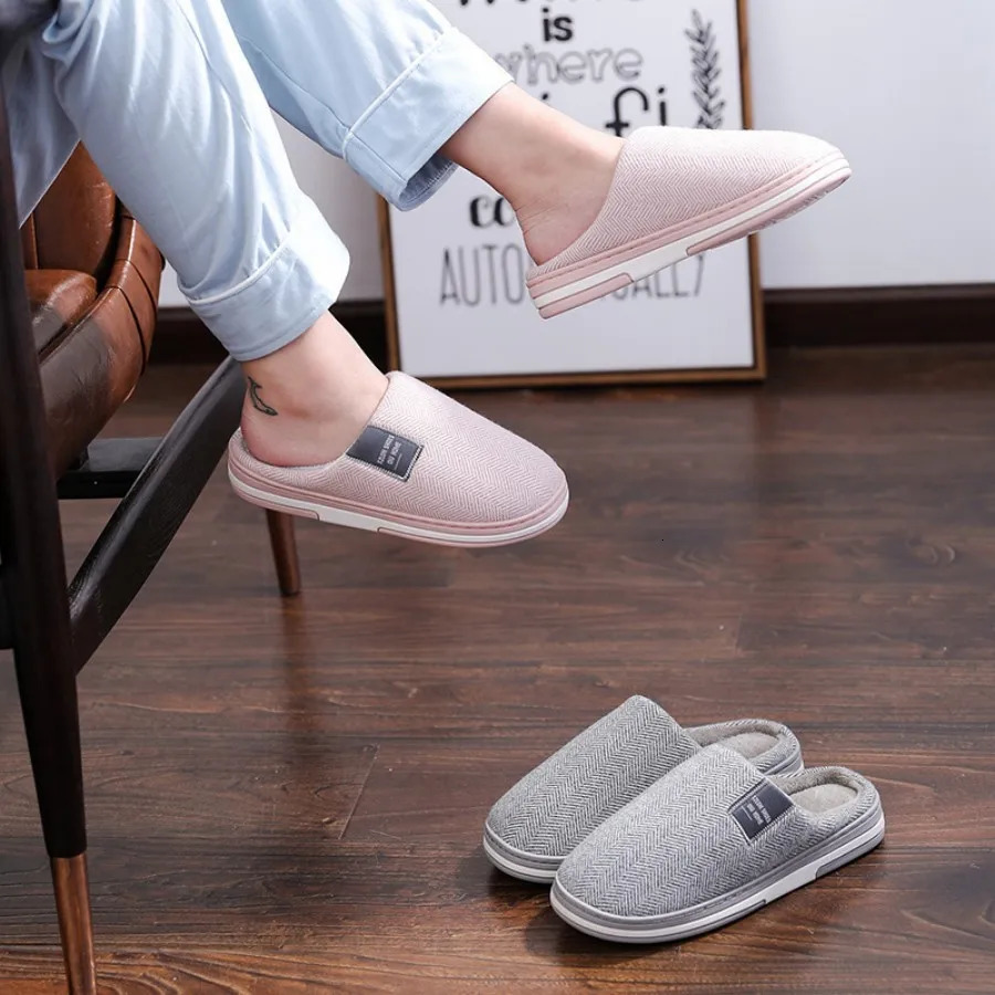 Winter Warm Fur Slippers for Men Women Couples House Non Slip Soft Shoes Comfort Flat Heel Home Indoor Bedroom Plush Slippers 251021