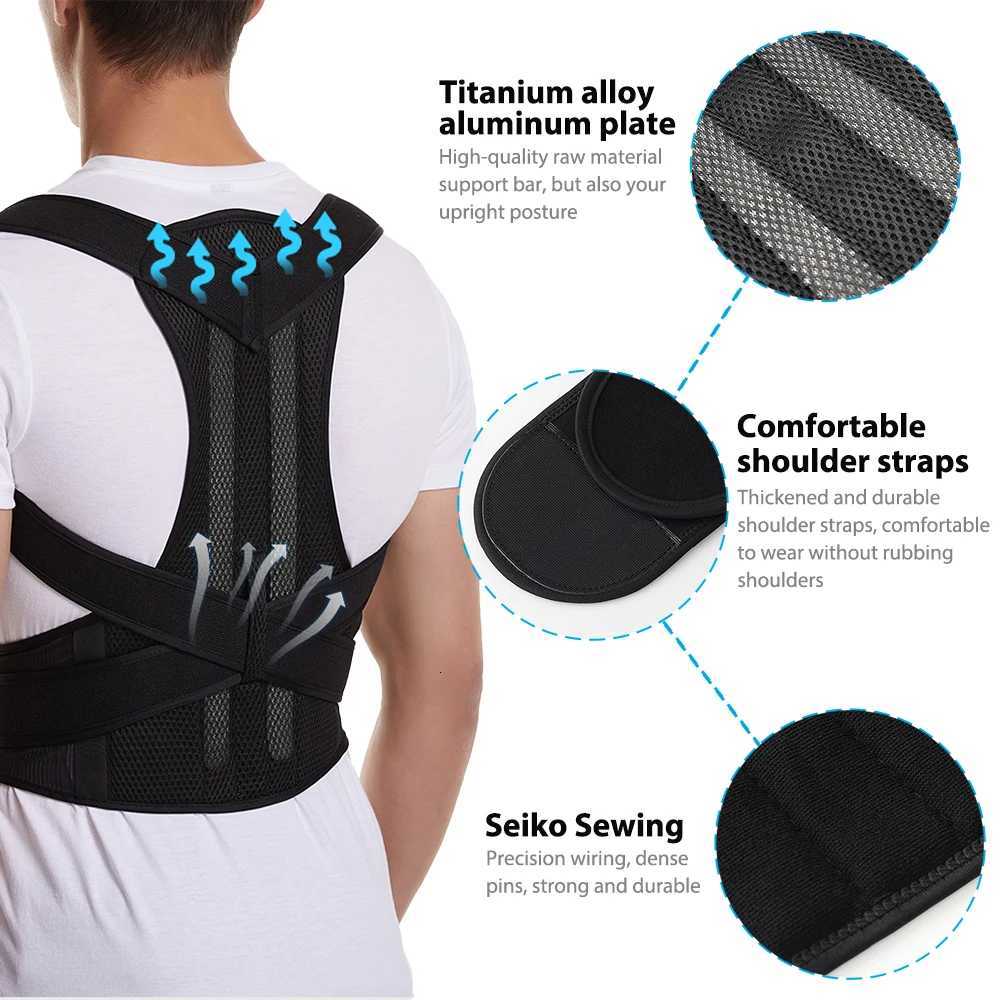 Back Brace Posture Corrector for Women and Men Shoulder Straightener Adjustable Full Back Support for Upper and Lower Back D251021