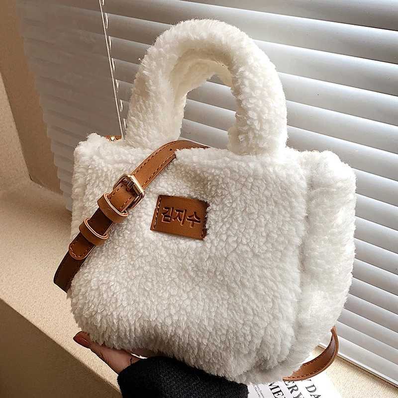 Sweet Soft Plush Women Shoulder Bags Fashion Solid Color Imitation Wool Ladies Messenger Bag Simple Square Casual Female HandbagXJ251021