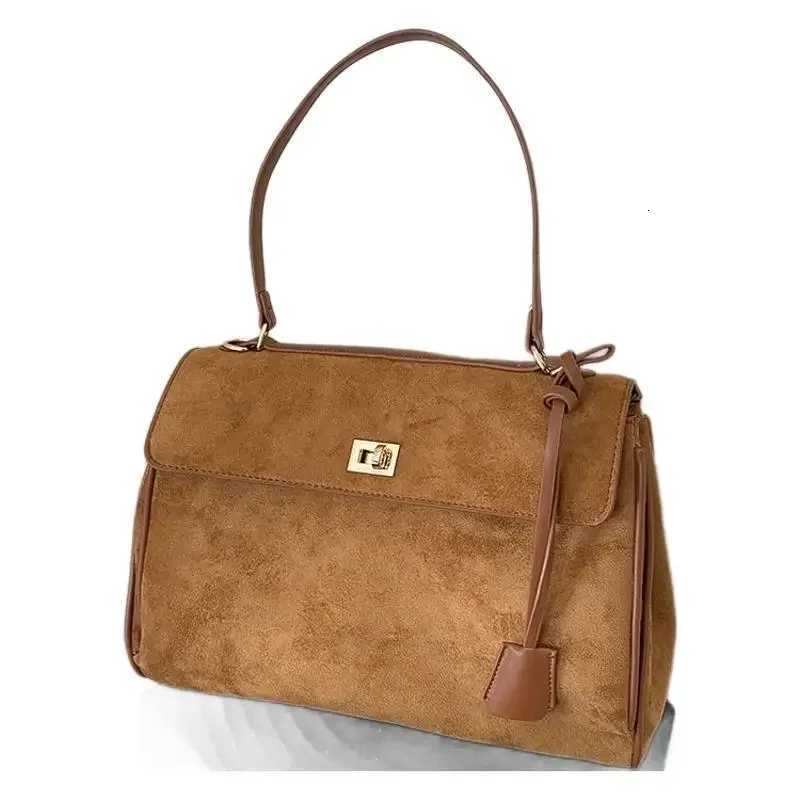 Vintage Matte Wens Tote Bag Large Capacity Cmuter Underarm Bag AutumnWinter HighEnd Feel Versatile Crossbody Single Sho Y251021