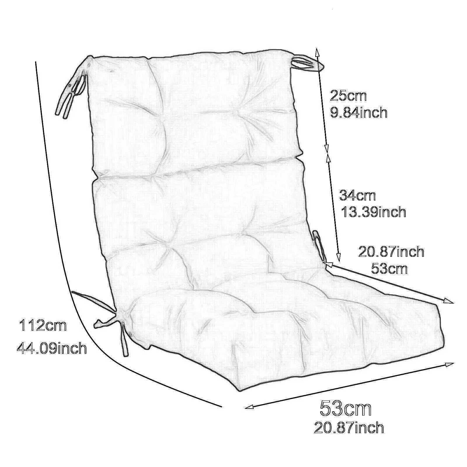 Outdoor Seat Back Chair Cushion Comfortable Yard Soft Spring Summer with Ties Cafe Balcony Outside Patio Garden Seat Cushion X251021