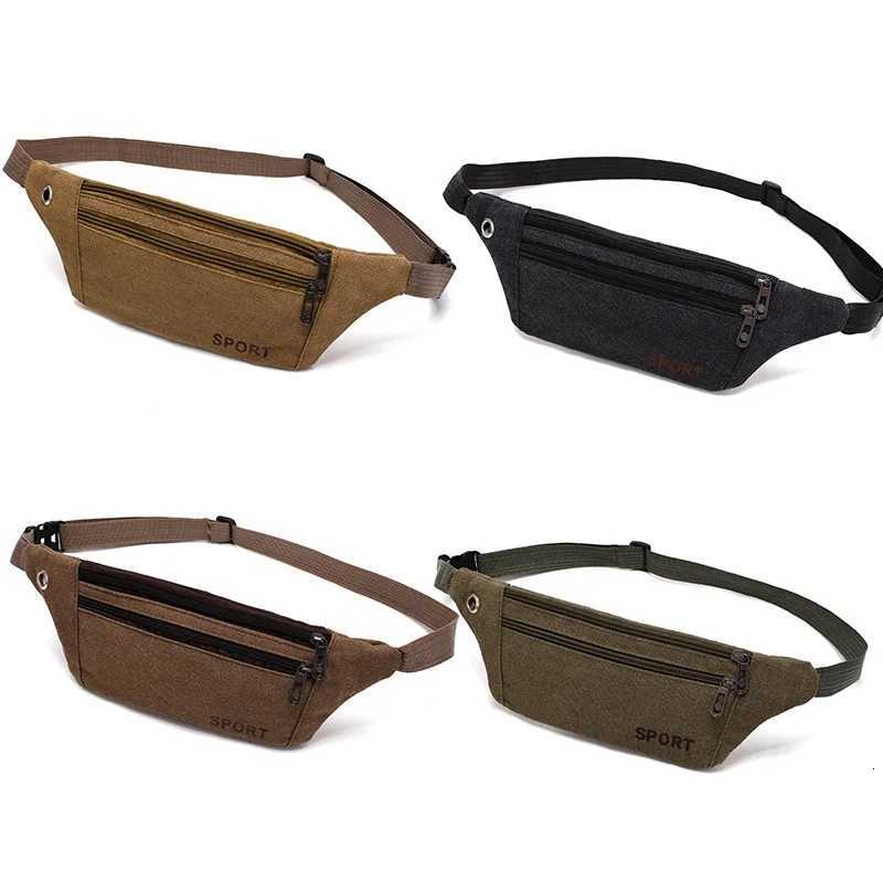 MultiPockets Fanny Pack Pouch Bag Outdoor Sports WomenMen Waist Packs Hip Purse Satchel Canvas Belt Bags Casual Wallet Z251021