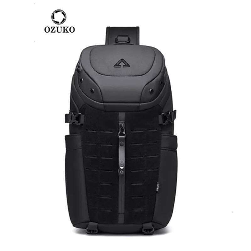 Designer Luxury Ozuko Chest Cross Bag Men Waterproof USB Man Crossbody Bag Anti Theft Short Travel Messenger Sling Fashion Designer