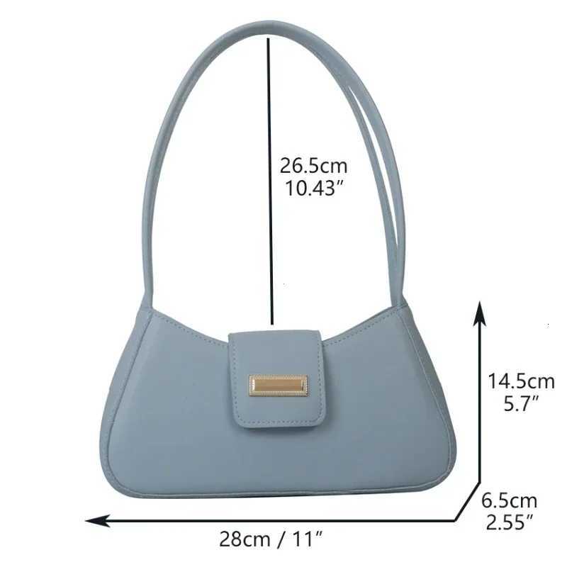 Minimalist Shoulder Bag for Women Fashion Simple Solid Color Underarm Bag Buckle Handbag and Purse Fashion Small Tophandle BagsXJ251021