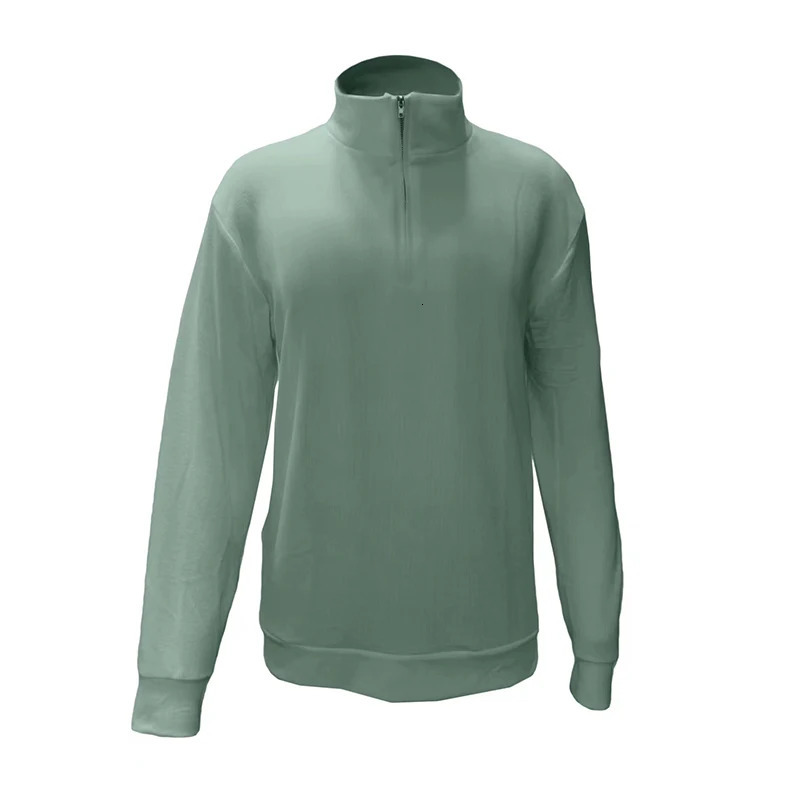 Men Spring Autumn Sweatshir Cashmere Zipper Basic Sweater Long Sleeve Half Turtleneck Warm Pullover 251016