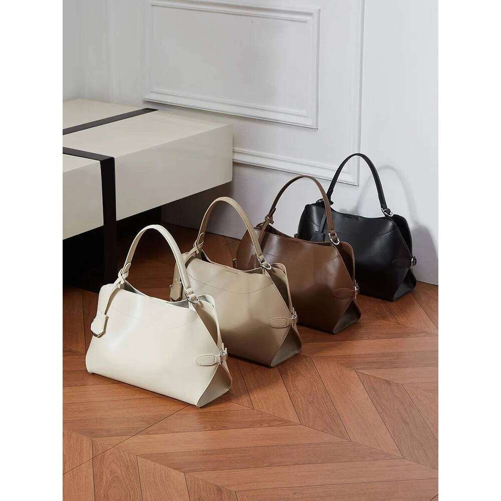 Fashion genuine leather women's shoulder design commuter handbag for women shopping travel crossbody bag