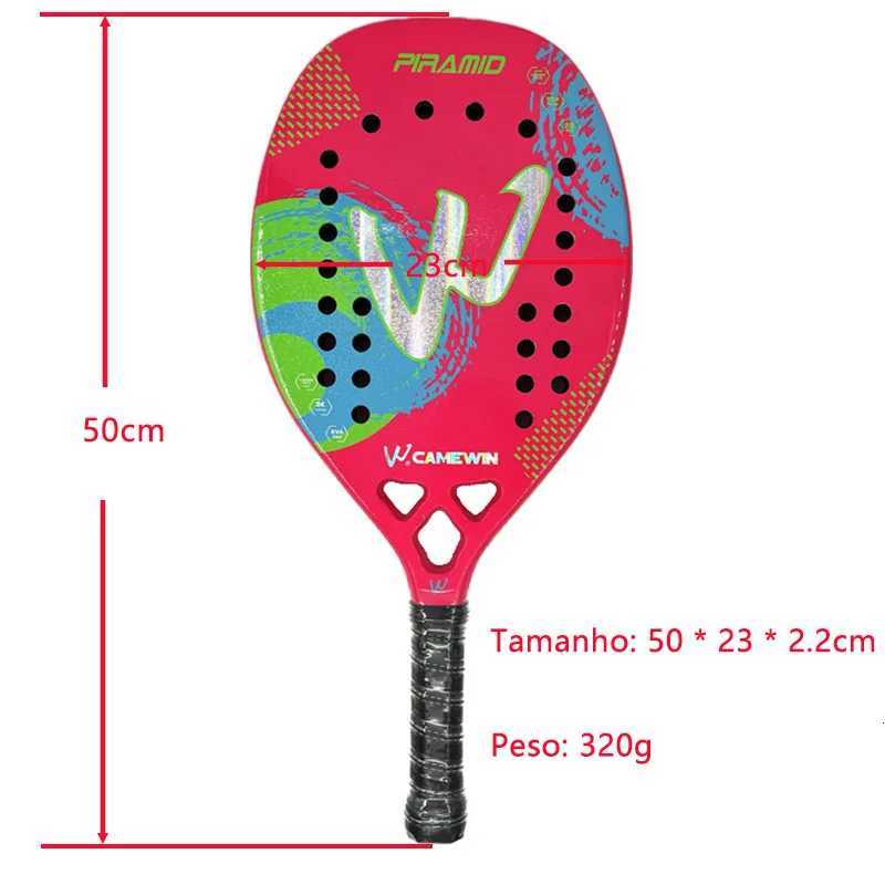 3k CamewinFull Carbon Fiber Beach Tennis Racket Rough Surface Cover Bag Send Overglue Gift Present 2024 W251021