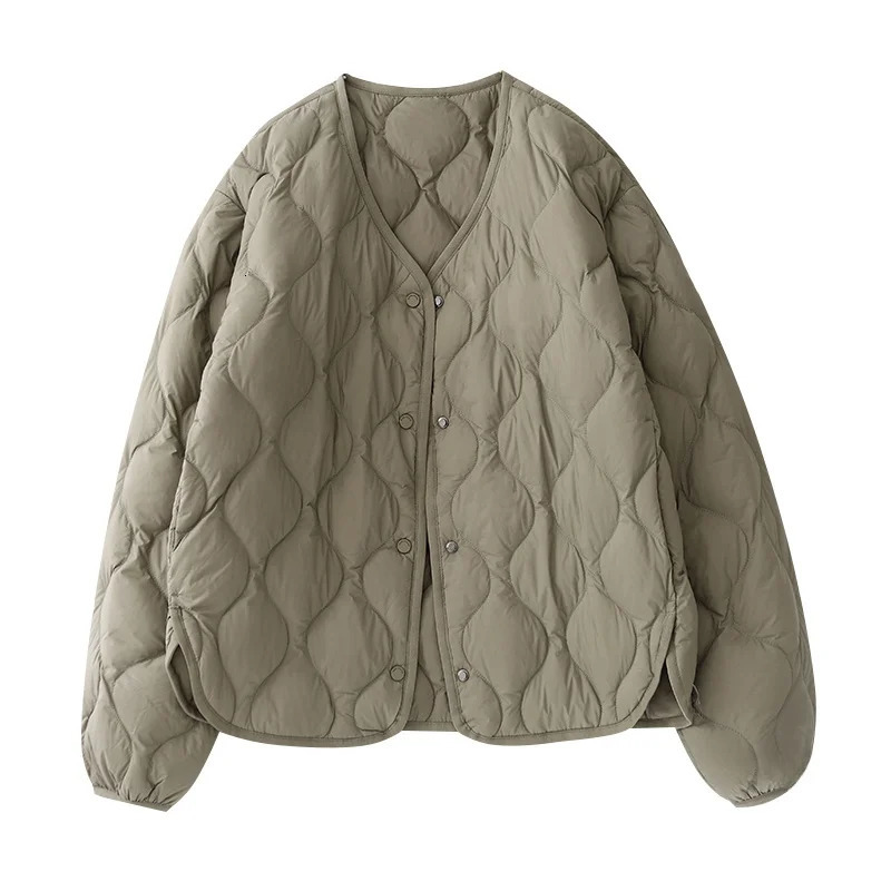 Lightweight Padded Cotton Jaet Womens Faion ort Loose Casual round Ne Outerwear Warmth Autumn Winter Coat 251021