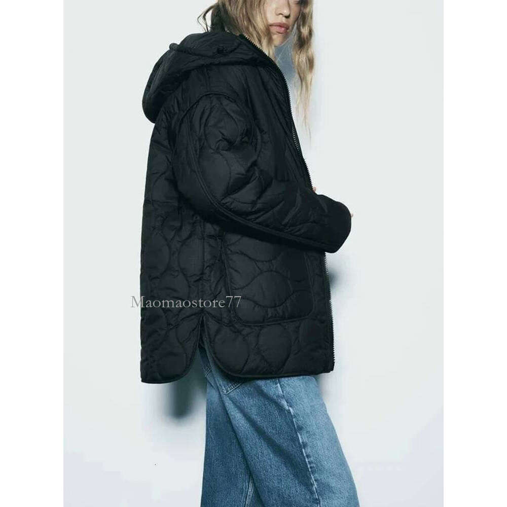 New Hooded Jacket Autumn And Winter Zipper Long Sleeve Warm Solid Color Cotton Clothing Fashionable Women's Tops womens coat