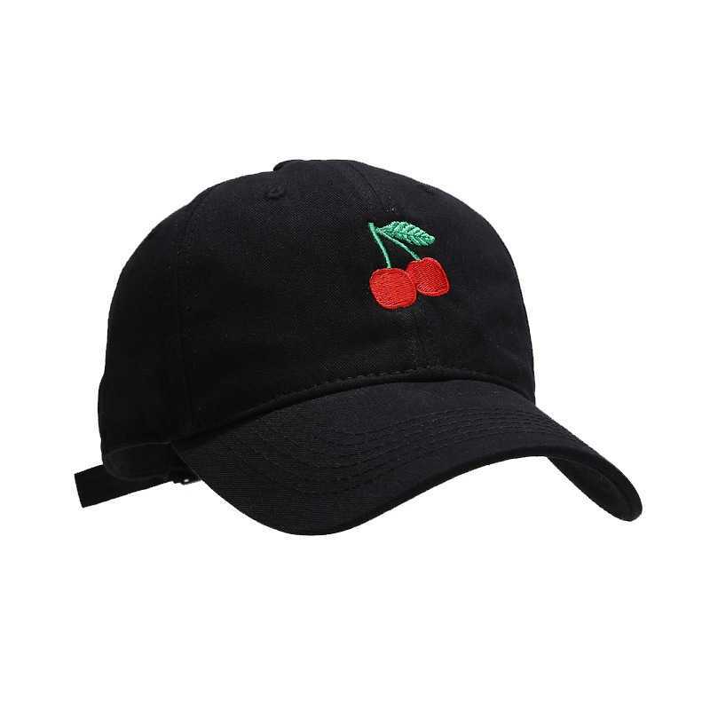 Baseball Hat Fashion Mens and Womens New Fruit Cherry Embroidered Soft Top Duck Tongue Hat Student Leisure Sunshade Hat H251020