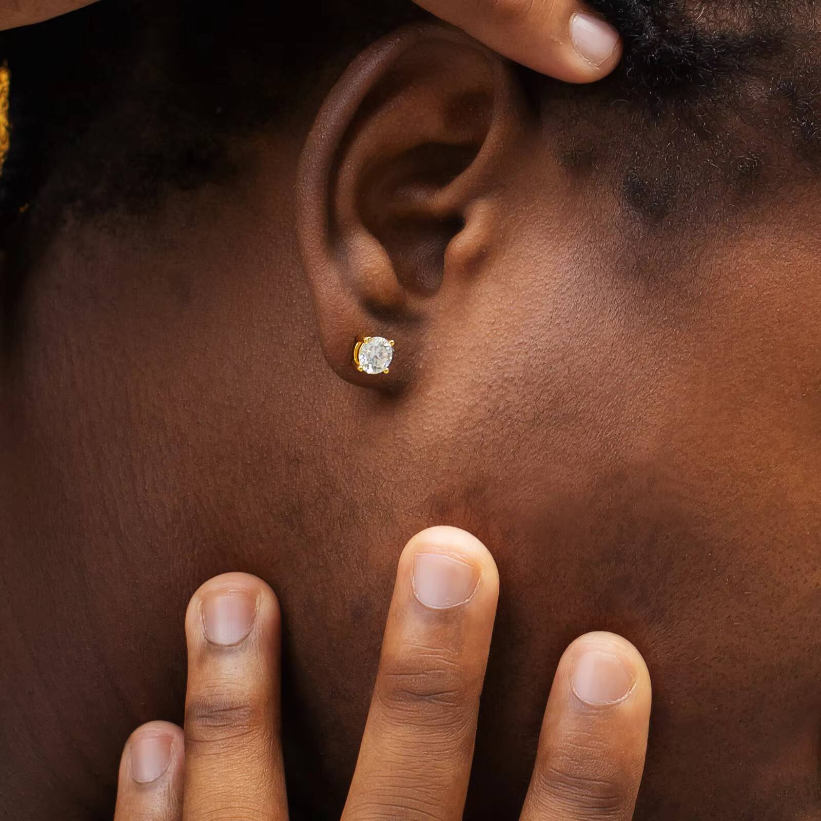 Women MEN Gifts White Gold Plated 925 Sterling Silver GRA D Color 10CT Moissanite Lab Diamond Hypoallergenic Moissanite Earring