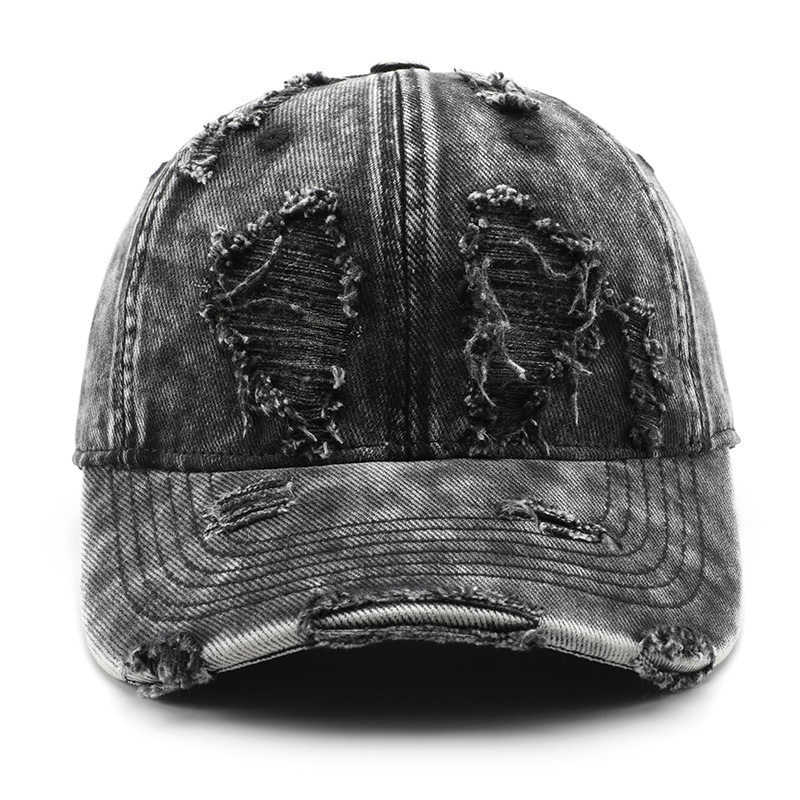 Womens Spring and Autumn Washed Vintage Distressed Baseball Cap Outdoor Mens Unique Sports Travel Sun Protection Visor Hat H251020