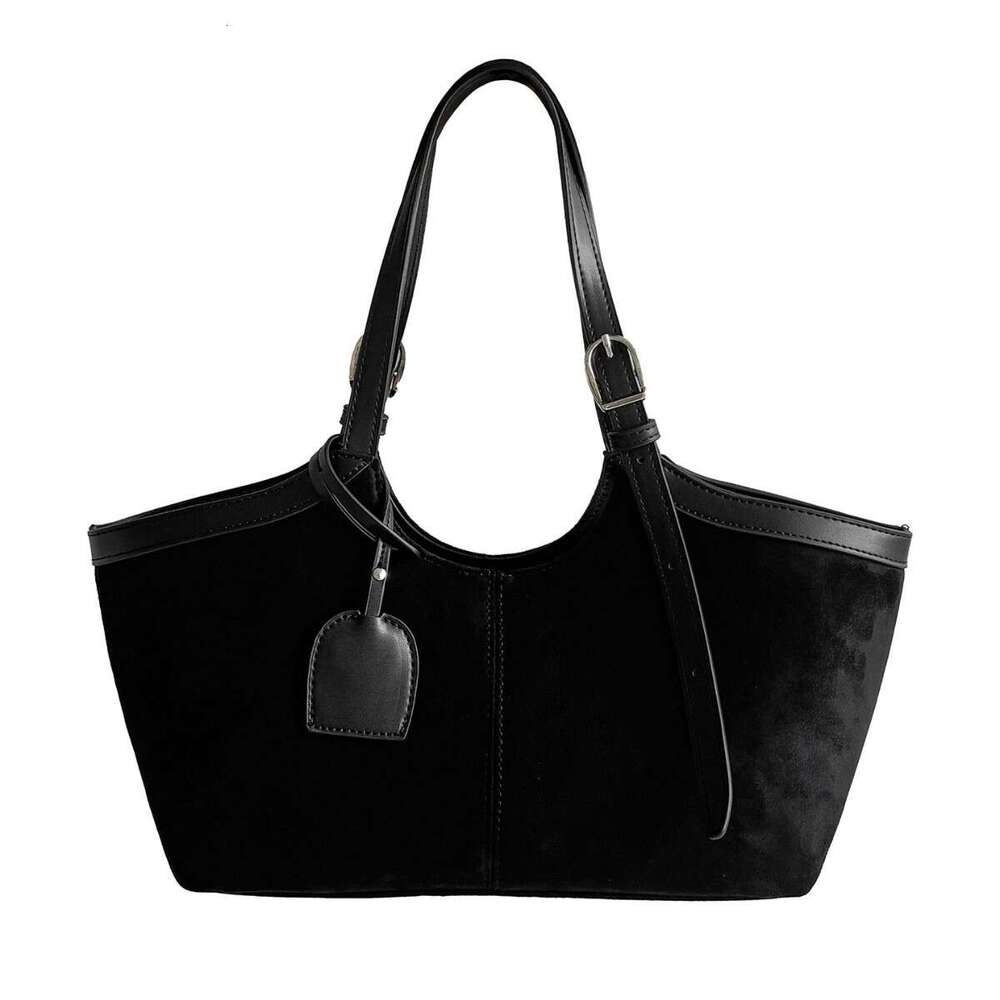 Autumn Winter Suede Creative PU Stitching Design Vegetable Basket Tote Large Capacity New Commuter Shoulder Bag For Women B5