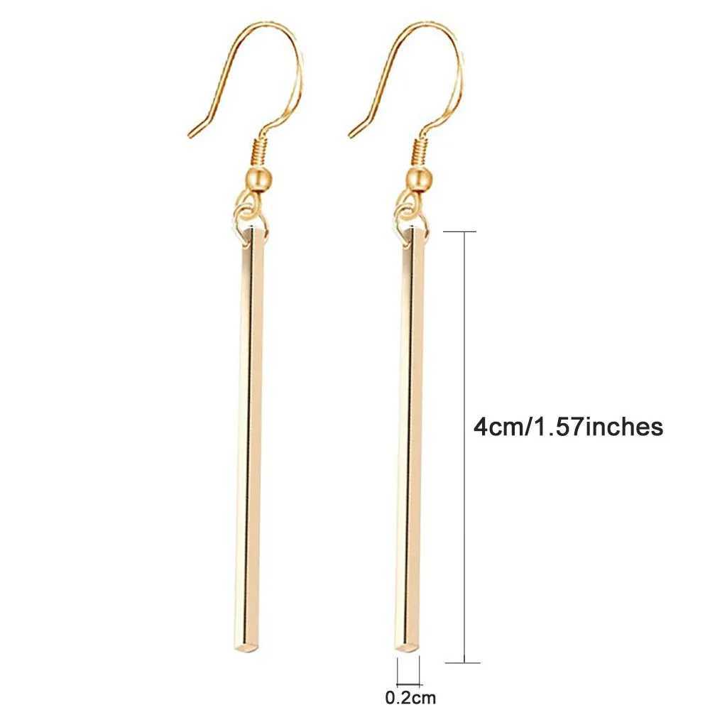 Korean Womens Long Earring Female Gold Color Stainless Steel Geometry Charm Pendent Dangle Drop Earrings For Women Jewelry 2025 J251021
