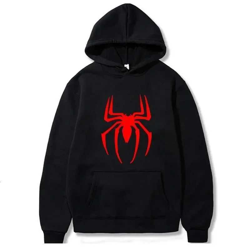 Parkour printhoodies spider men hoodie for men clothing women pullovers winter sweater sweatshirt jackets black white W251021