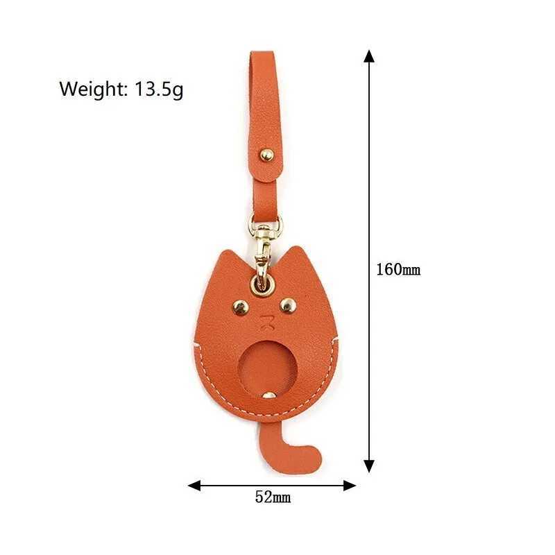 Fashion Animal PU Leather Car Keychain Accessories Lovely Cartoon Access Card Key Chains for Women Applicable To Air Tag Locator W251021