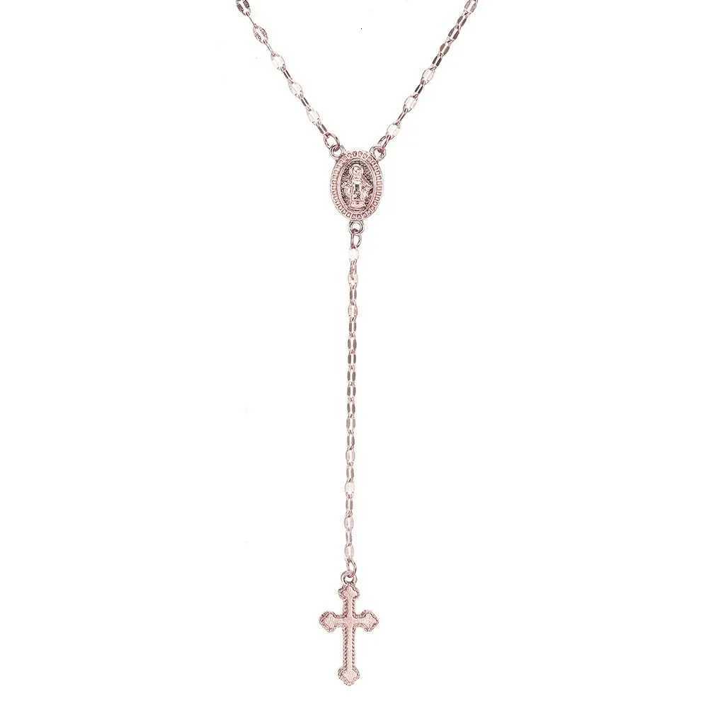 2024 New Fashion Vintage Christian Cross Bohemia Religious Rosary Pendant Necklace for Women Charm Fashion Jewelry Gifts XJ250717