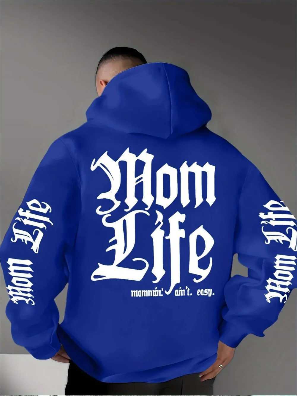 European and American new mens autumn Gothic letter print comfortable soft hooded sweatshirt outdoor urban trend top W251021