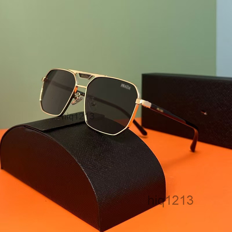 designer luxury Pradaaglasses prada sunglasses for men women sun glasses Summer New Large Square Frame Personality Driving Sunglasses Travel Unisex Double B F9UK