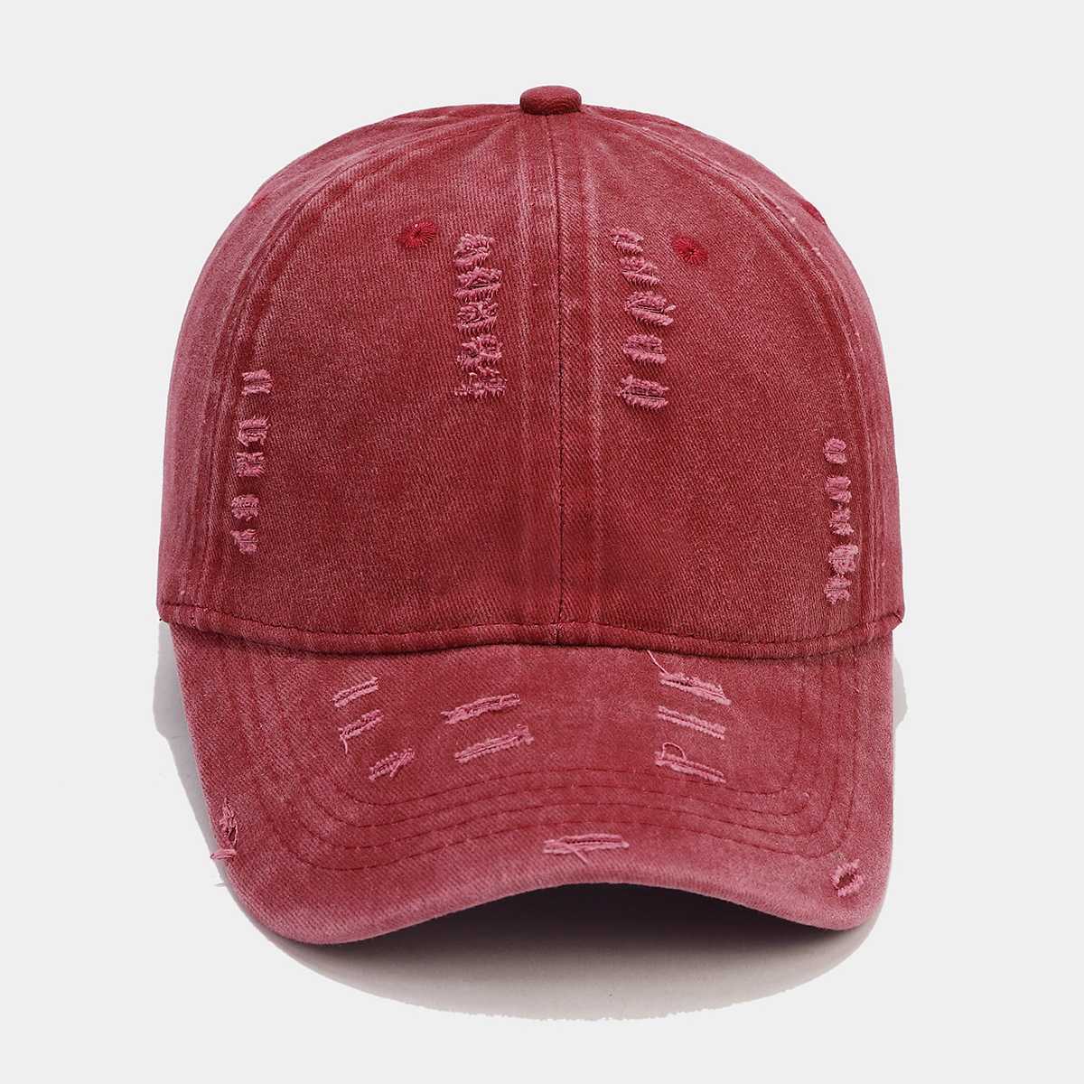 New Fashion Vintage Distressed Baseball Cap for Men Large Head Circumference Washed Soft Top Duckbill Cap Slimming Womens Cap H251020