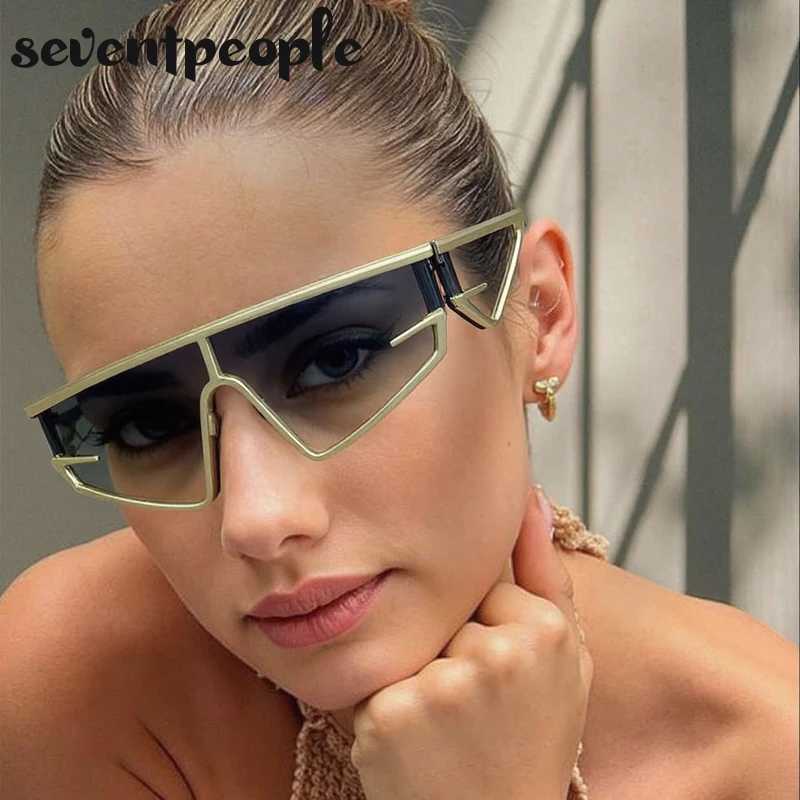 Vintage Y2K Punk Irregular Sunglasses Women 2025 Luxury Brand Trendy Windproof Shield Steampunk Sun Glasses Cycling Shades UV400 J251114