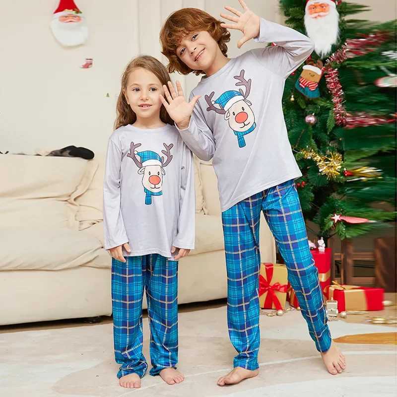 Xmas Look Pjs Mom Daughter Dad Son Matching Outfits Family Christmas Pajamas Set Soft Cute Elk Print Homewear 2 Pcs Suit Pyjamas L2510216771